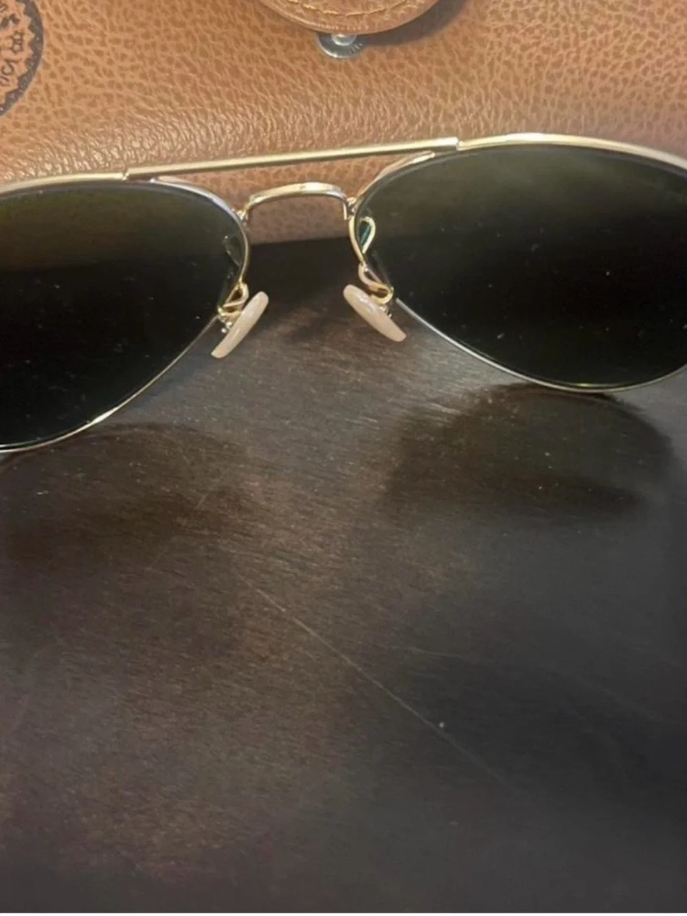 Blue Mirrored Aviator Sunglasses with Gold Frame